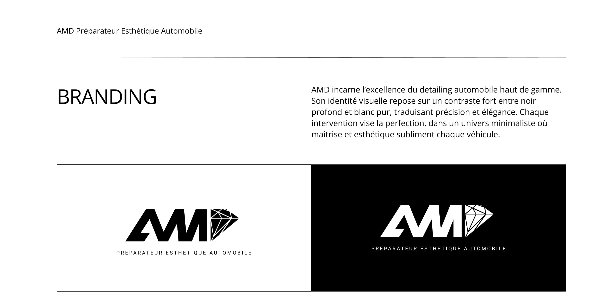 Centre AMD, site vitrine préparation automobile, Processus de conception