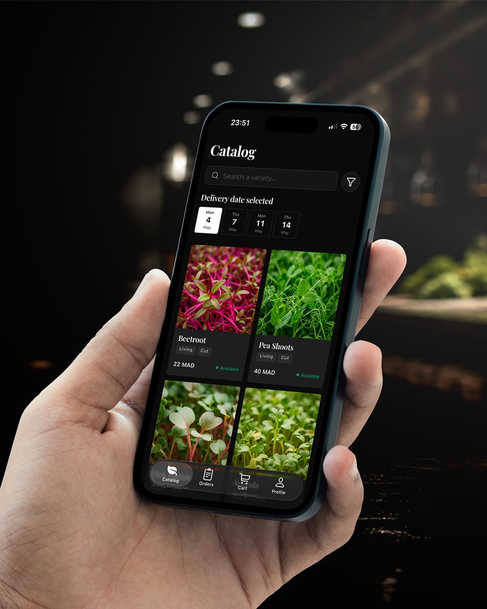 App mobile B2B Chef's Origin pour les chefs, Chef's Origin