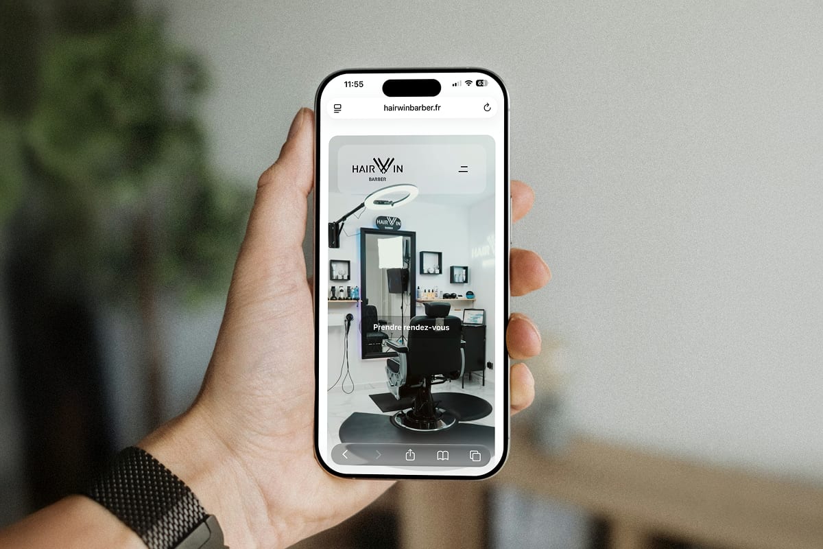 Hairwin Barber, site vitrine salon à domicile, Hairwin Barber