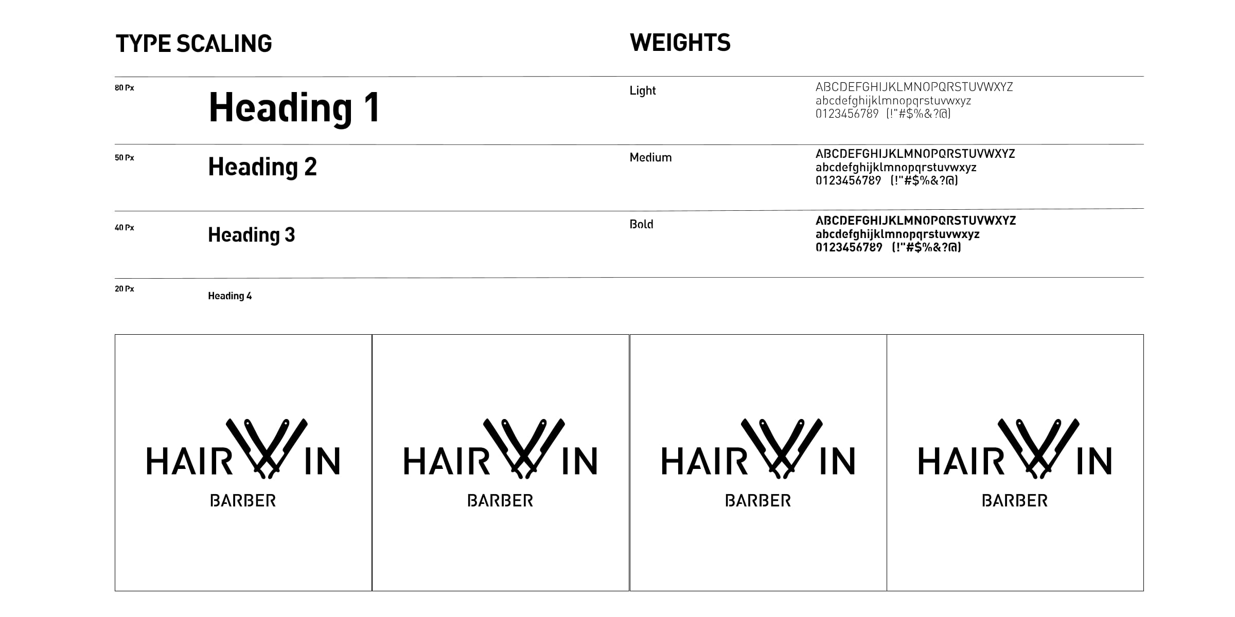 Hairwin Barber, site vitrine salon à domicile, Processus de conception