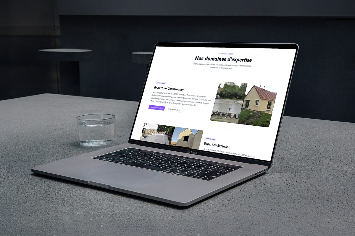 Site vitrine SACCAR, refonte SEO et performance, SACCAR